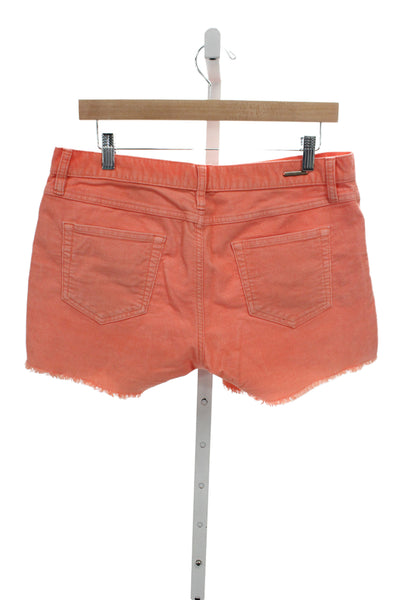 Carve Designs Women Cut-Off Shorts Orange Organic Cotton Size 6
