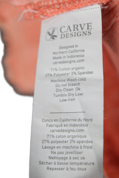 Carve Designs Women Cut-Off Shorts Orange Organic Cotton Size 6