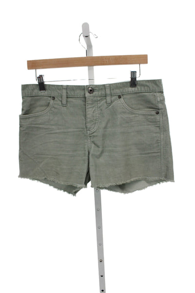 Carve Designs Womens Cut-Off Green Organic Cotton Shorts Casual Size 6