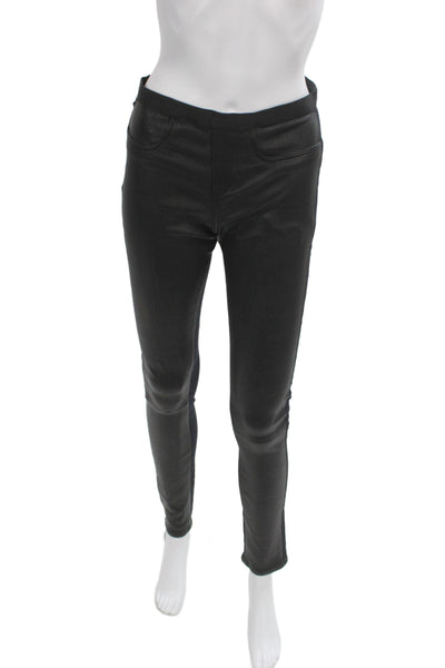 Helmut Lang Women Black Cotton Jeggings Petites Size 27