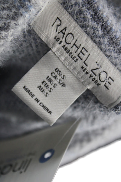 Rachel Zoe Womens Gray Plaid Basic Jacket Snap Closure Long Sleeve Size S