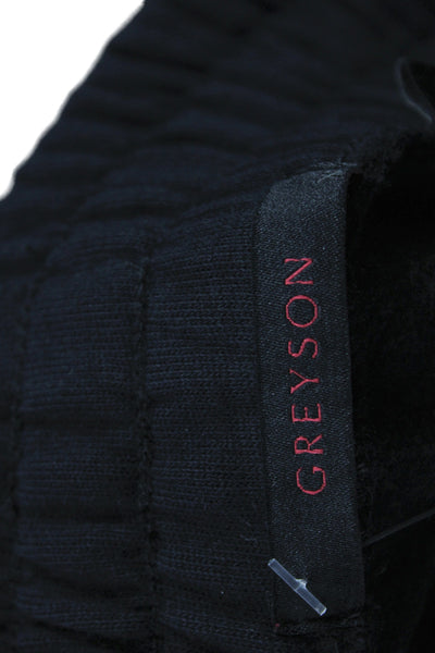 Greyson Mens Black Jogger Pants Drawstring 60% Cotton Athleisure Size XS