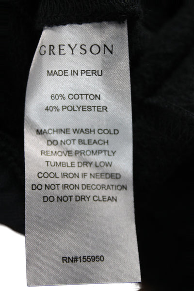 Greyson Mens Black Jogger Pants Drawstring 60% Cotton Athleisure Size XS