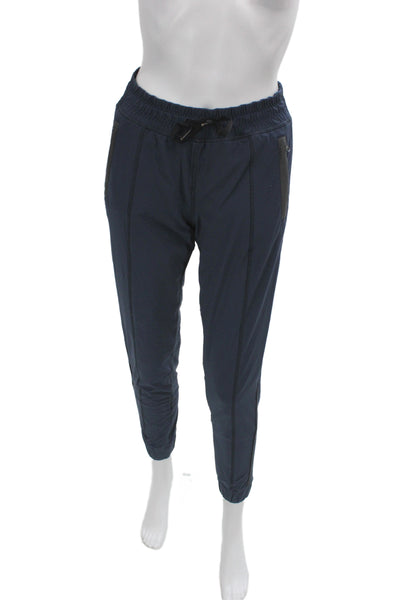 Lululemon Women Jogger Pants Blue Drawstring Synthetic Solid Athleisure Size 2