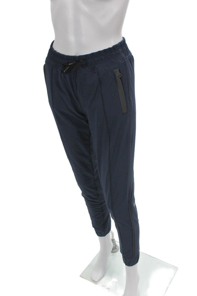Lululemon Women Jogger Pants Blue Drawstring Synthetic Solid Athleisure Size 2