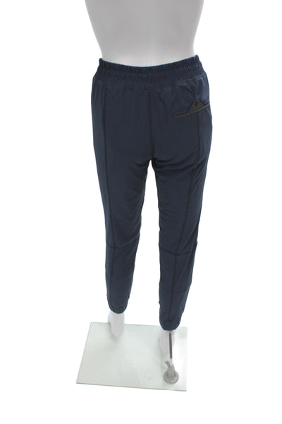 Lululemon Women Jogger Pants Blue Drawstring Synthetic Solid Athleisure Size 2