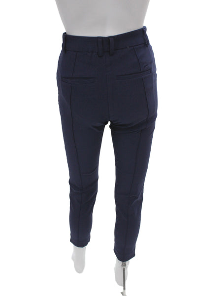 Kjus Womens Blue Viscose Ankle Pants Athleisure Zip Size XS