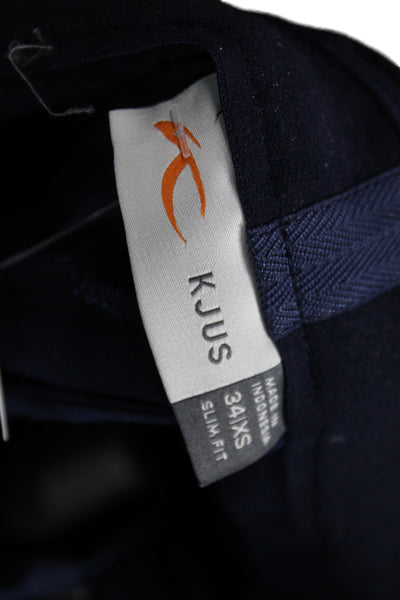 Kjus Womens Blue Viscose Ankle Pants Athleisure Zip Size XS