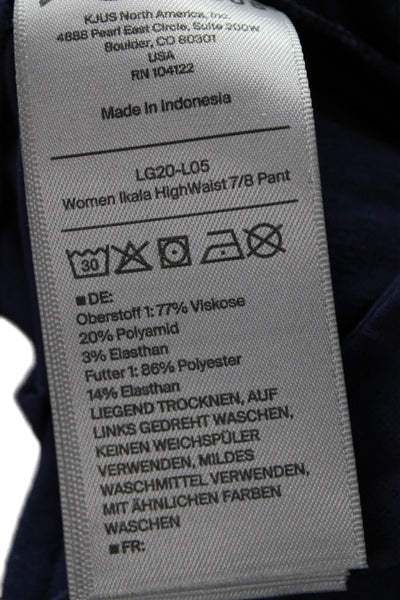 Kjus Womens Blue Viscose Ankle Pants Athleisure Zip Size XS