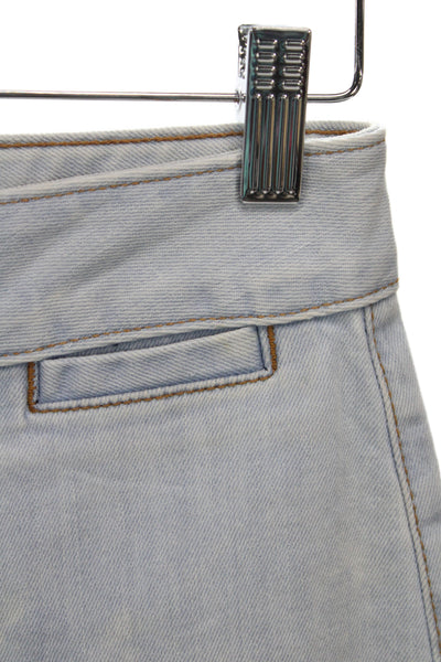 ASKKNY Women Cropped Blue High Rise Cotton Jeans Size 24