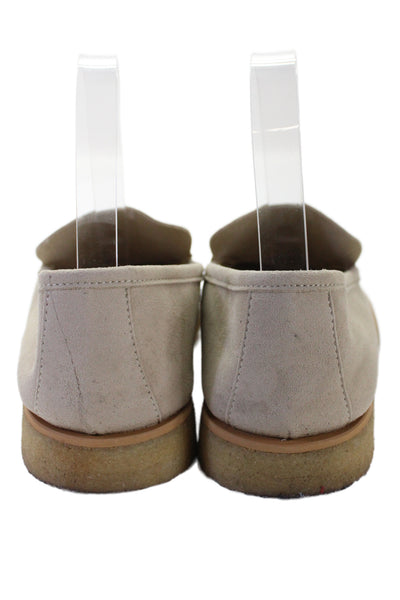 Skall Womens Suede Slip On Flats Shoes Beige Size 8