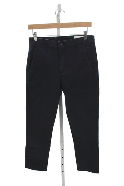 Rag & Bone Mens Chino Pants Blue Button Closure 97% Cotton Size 28