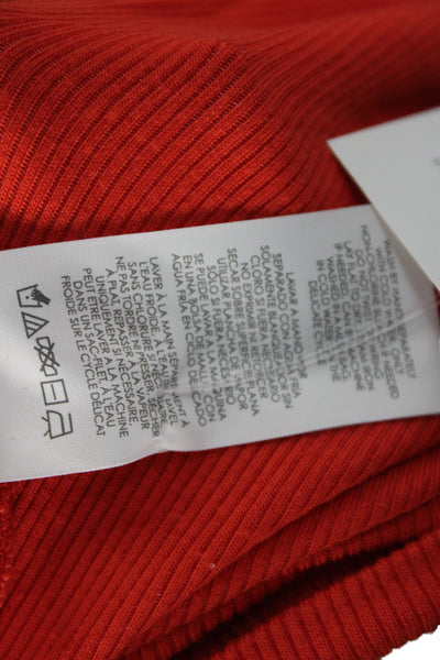 Cabi Womens Basic V-Neck Sleeveless Tank Red Rayon Pullover Size L