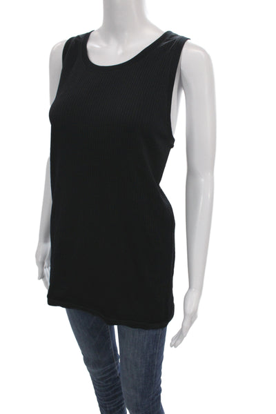 Athleta Women Basic Scoop Neck Sleeveless Tank Black Size XL