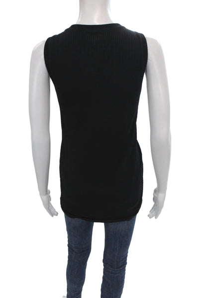 Athleta Women Basic Scoop Neck Sleeveless Tank Black Size XL