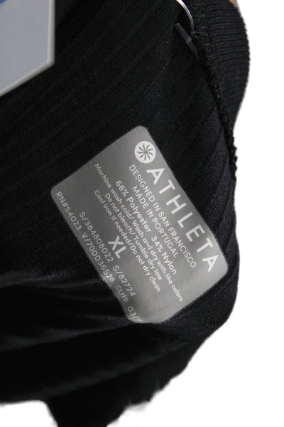 Athleta Women Basic Scoop Neck Sleeveless Tank Black Size XL