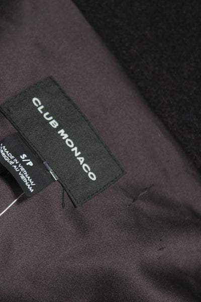 Club Monaco Womens Purple Wool Overcoat Zip Long Sleeve Petite Size S