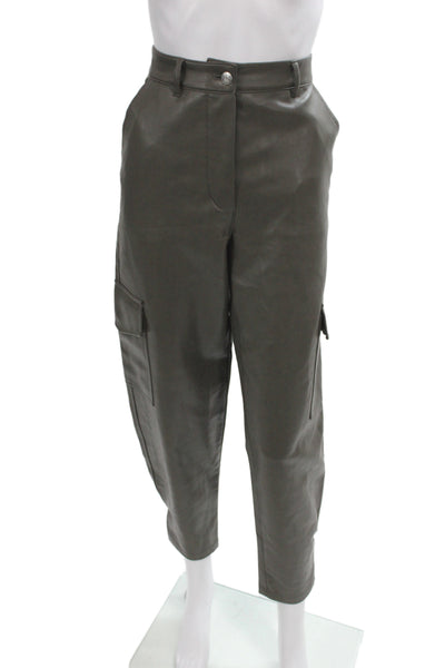Wilfred Women Cargo Pants Brown Button 100% Polyurethane Size 4