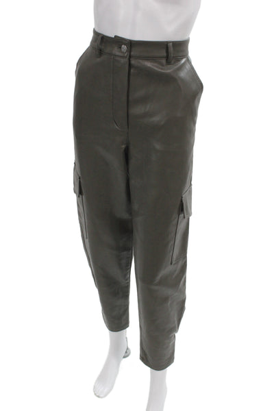 Wilfred Women Cargo Pants Brown Button 100% Polyurethane Size 4