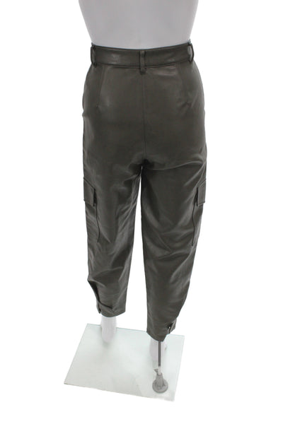 Wilfred Women Cargo Pants Brown Button 100% Polyurethane Size 4