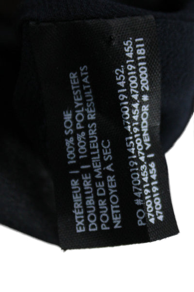 Club Monaco Womens Tank Dress Black Silk Midi Zip Sleeveless Size 0