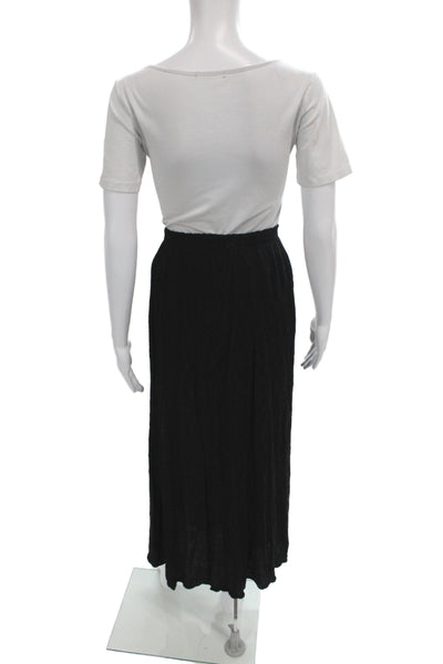 CP Shades Womens Maxi Skirt Black Rayon Pull On Size M
