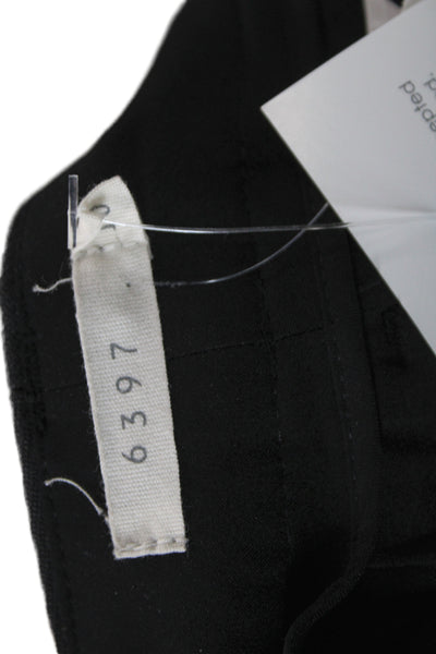 6397 Womens Dress Pants Black 95% Virgin Wool Button Size 10