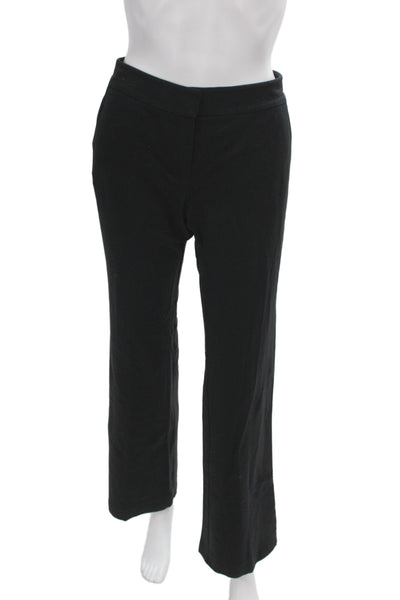 Theory Womens Black Dress Pants Button Closure Viscose Classic Size 6