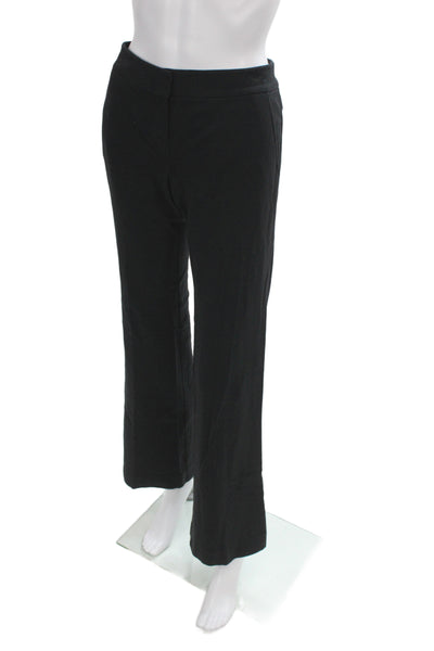 Theory Womens Black Dress Pants Button Closure Viscose Classic Size 6