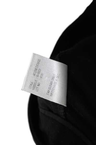 Theory Womens Black Dress Pants Button Closure Viscose Classic Size 6