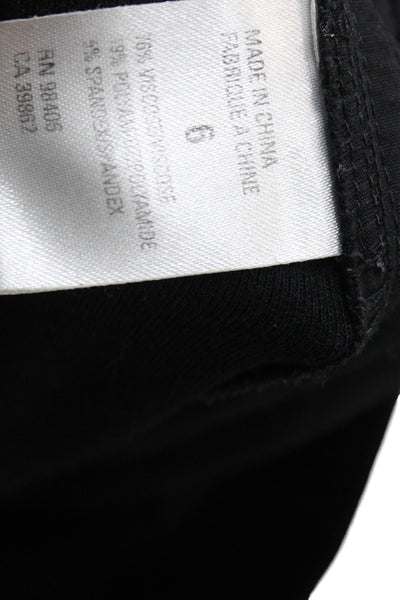 Theory Womens Black Dress Pants Button Closure Viscose Classic Size 6