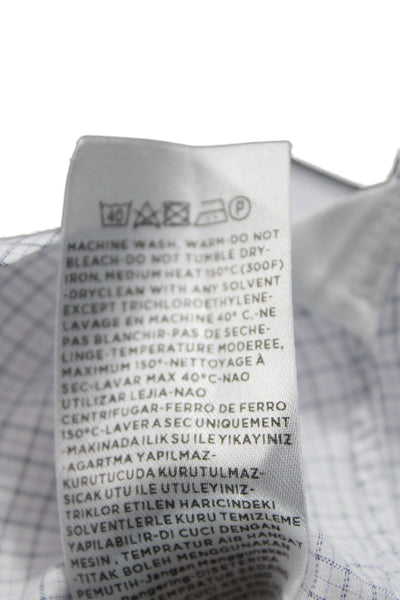 Ermenegildo Zegna Mens Cotton Long Sleeve Button-Down Shirt White Size 41