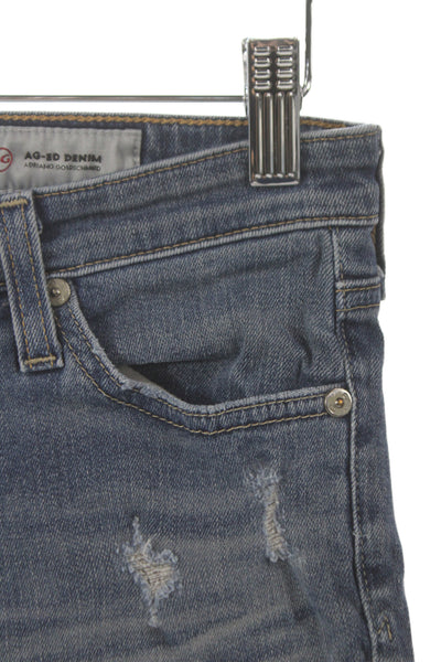 AG-ED Denim Womens Skinny Blue Jeans Cotton Mid Rise Size 25
