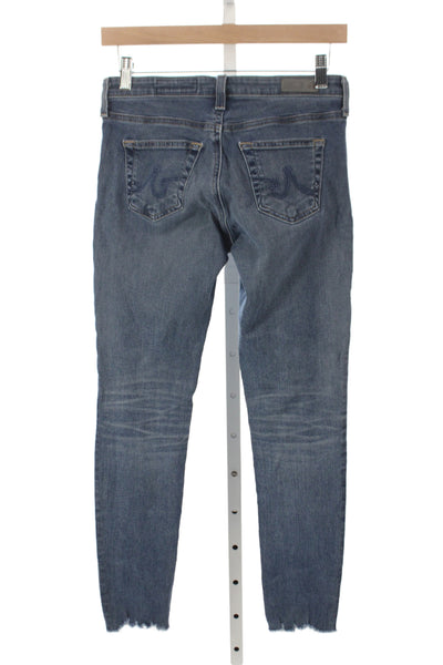 AG-ED Denim Womens Skinny Blue Jeans Cotton Mid Rise Size 25
