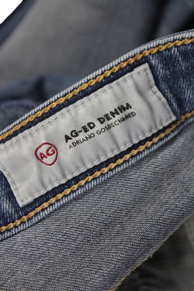 AG-ED Denim Womens Skinny Blue Jeans Cotton Mid Rise Size 25