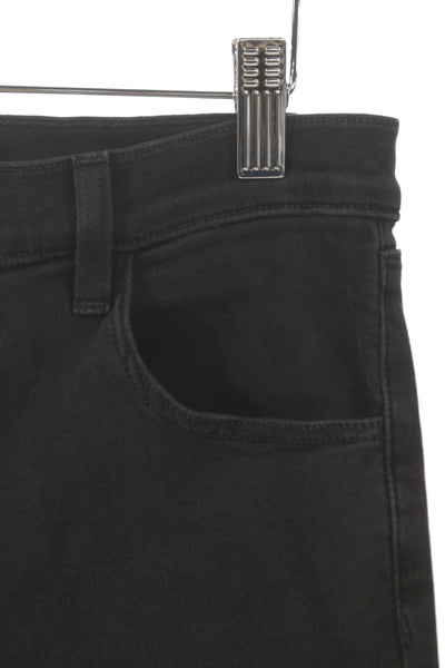J Brand Womens Cropped Black Jeans Cotton Button Mid Rise Size 29