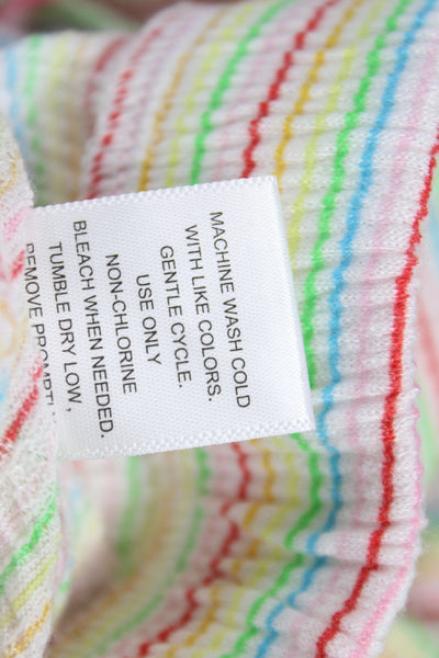 Emerson Road Women Babydoll Striped Multicolor Pajama Set Short Sleeve Size L