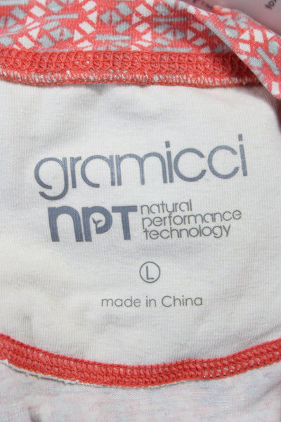 Gramicci Womens Jersey T-Shirt Orange 53% Hemp Crew Neck Long Sleeve Size L