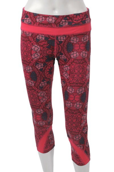 Lululemon Women Multicolor Floral Capri Leggings Size 6