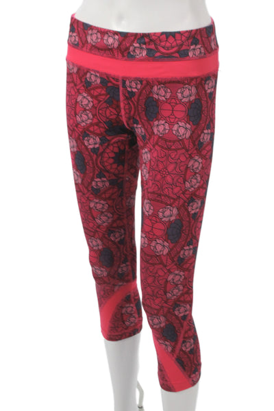 Lululemon Women Multicolor Floral Capri Leggings Size 6