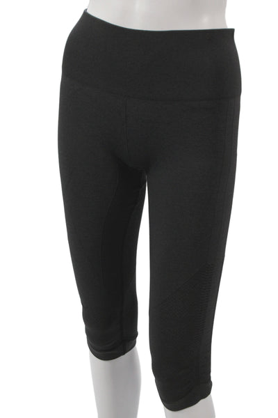 Lululemon Womens Capri Leggings Black Nylon Pull On Athleisure Size 6