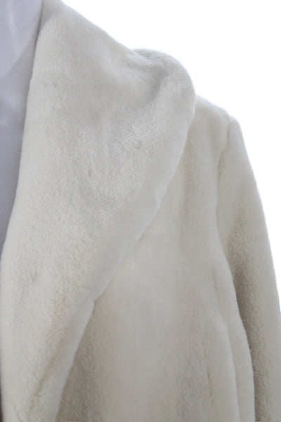 BLANKNYC Womens Basic Jacket Ivory Open Front Long Sleeve Polyester Size XS