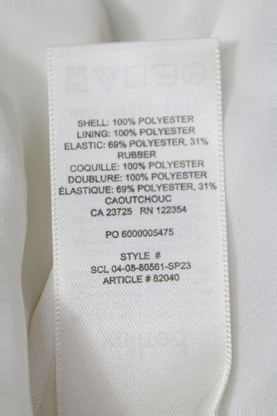 Wilfred Women Mini Boho White Polyester Square Neck Sleeveless Dress Size 2XS