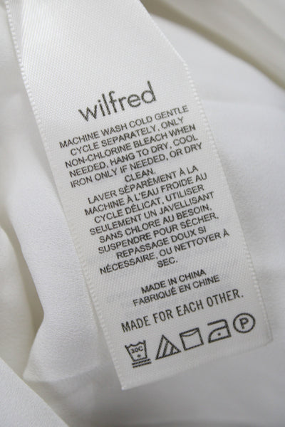 Wilfred Women Mini Boho White Polyester Square Neck Sleeveless Dress Size 2XS