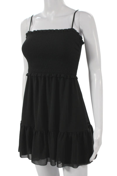 Wilfred Womens Mini Dress Black Square Neck Sleeveless Polyester Size 2XS
