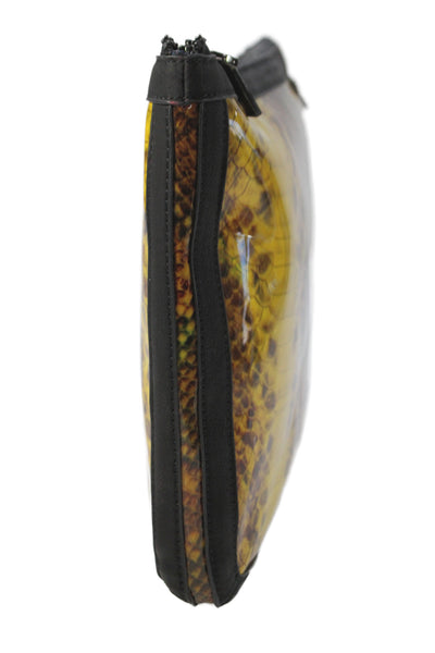 French Connection Womens Animal Print Toiletry Bag Yellow