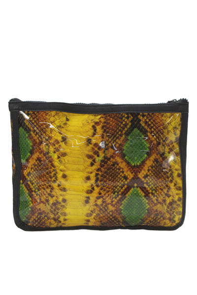 French Connection Womens Animal Print Toiletry Bag Yellow