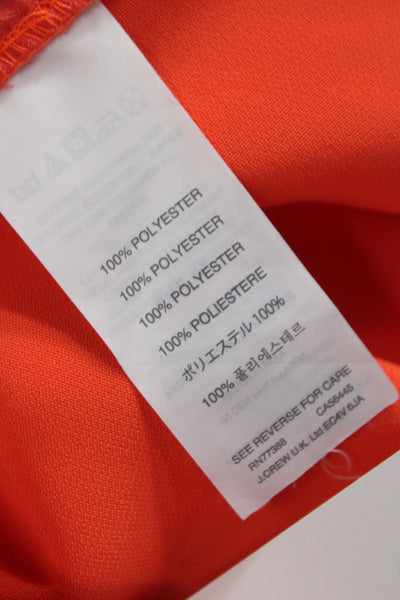 J Crew Women Jogger Pants Orange Polyester Pull On Solid Size 4