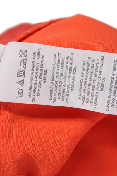 J Crew Women Jogger Pants Orange Polyester Pull On Solid Size 4