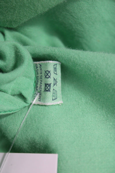 Hartford Unisex Adults Basic Collared Cotton Button Up Long Sleeve Green Size M